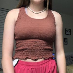ribbed cropped tank top